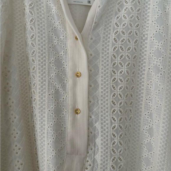 ZARA Ivory eyelet Dress, brand new - Picture 2 of 5